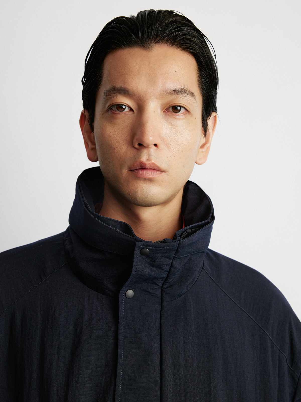 Stand Collar Hooded Jacket
