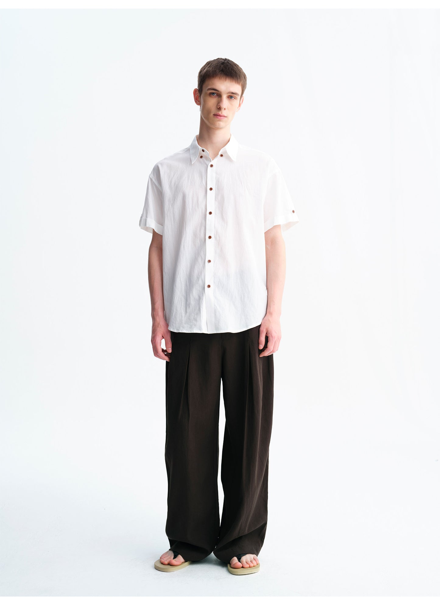 Vintage Linen-Style Casual Pants