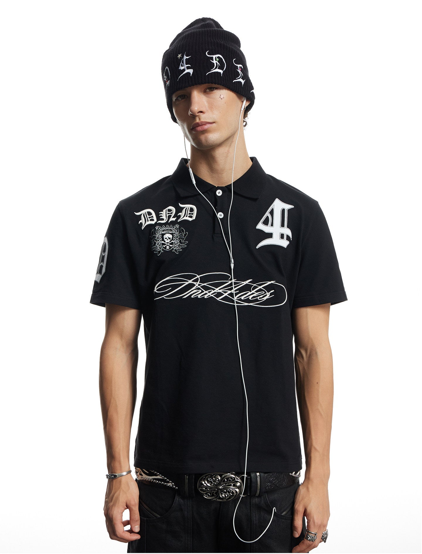 Retro Embroidered Polo Shirt