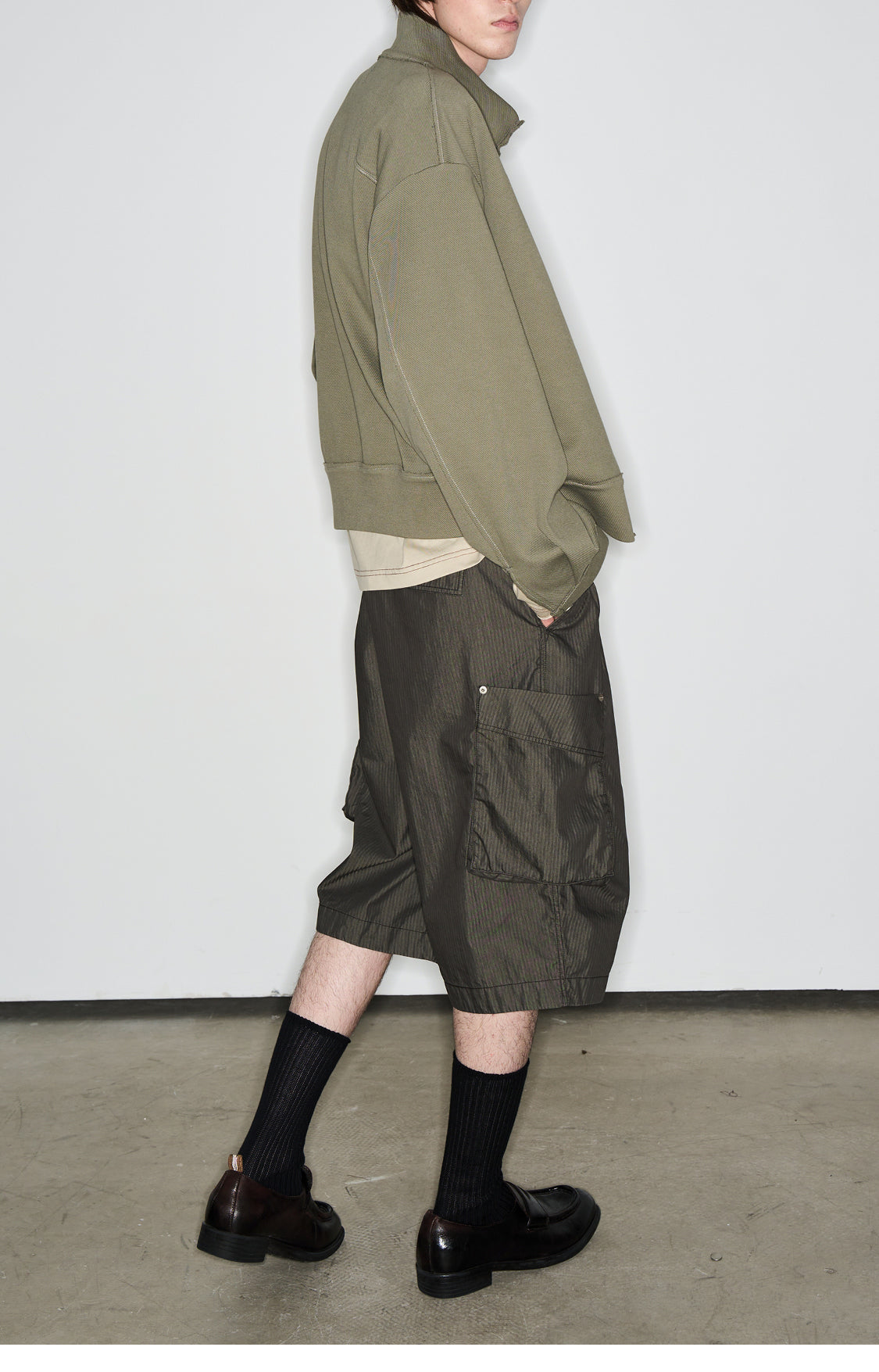 Herringbone Pattern Workwear Shorts