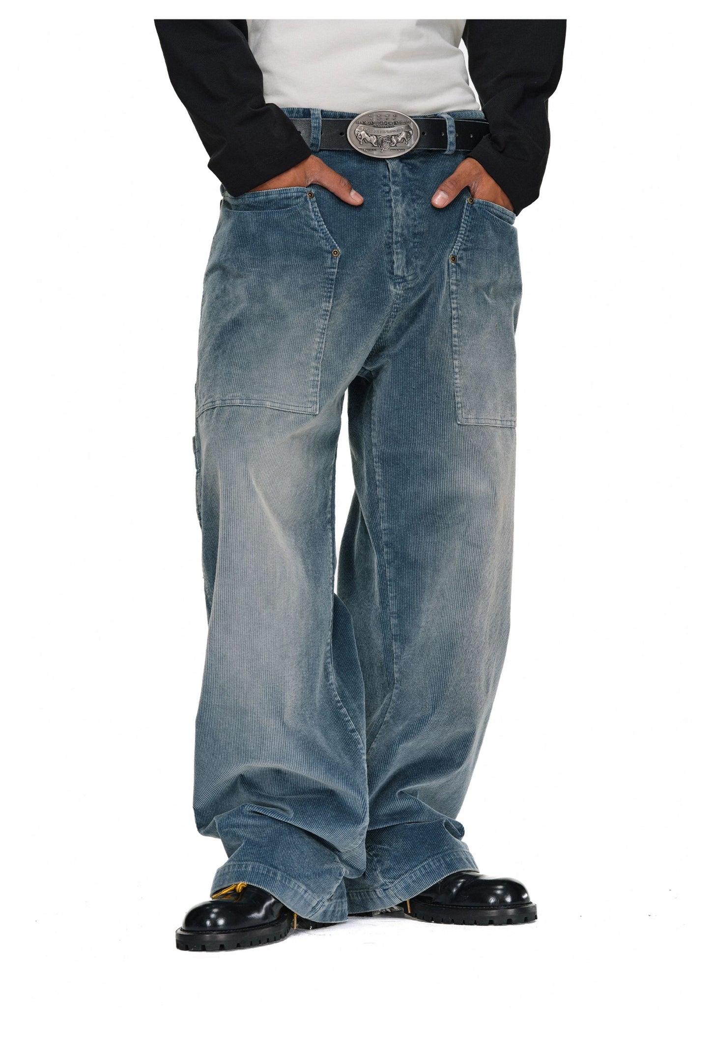 Wash-processed Corduroy Casual Pants