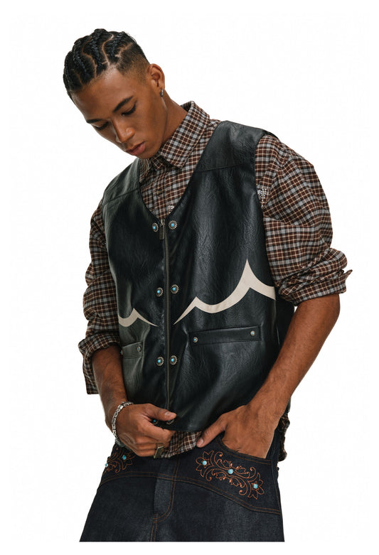 PU Leather Vest