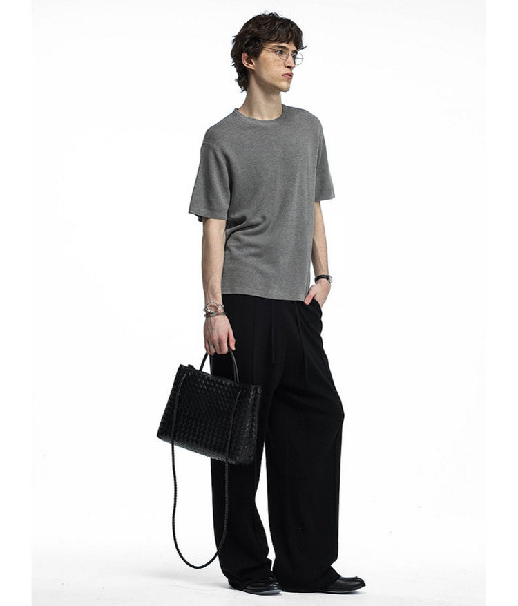 Relaxed Straight-Leg Casual Pants