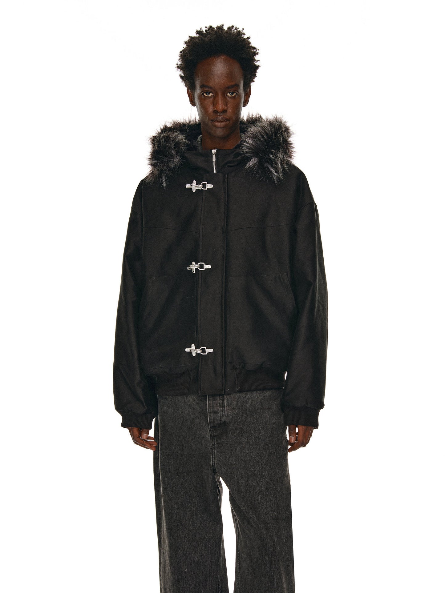 Fur Collar Hooded Jacket