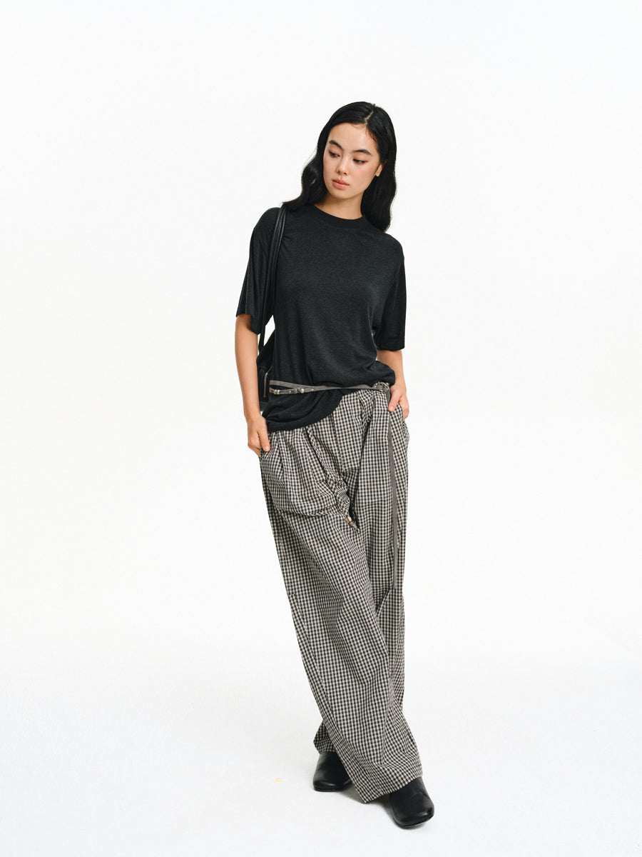 Lazy Check Casual Pants