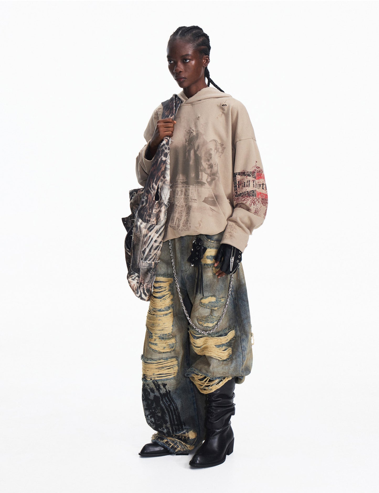 Double-layer fabric sweatshirt