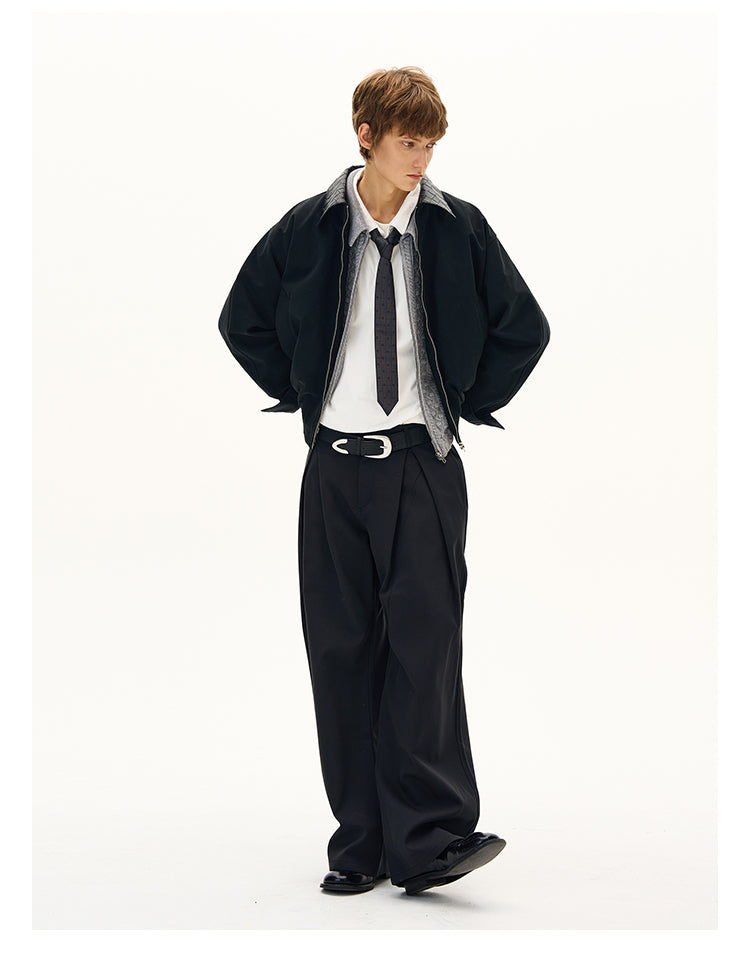 Diamond Leather Collar Jacket