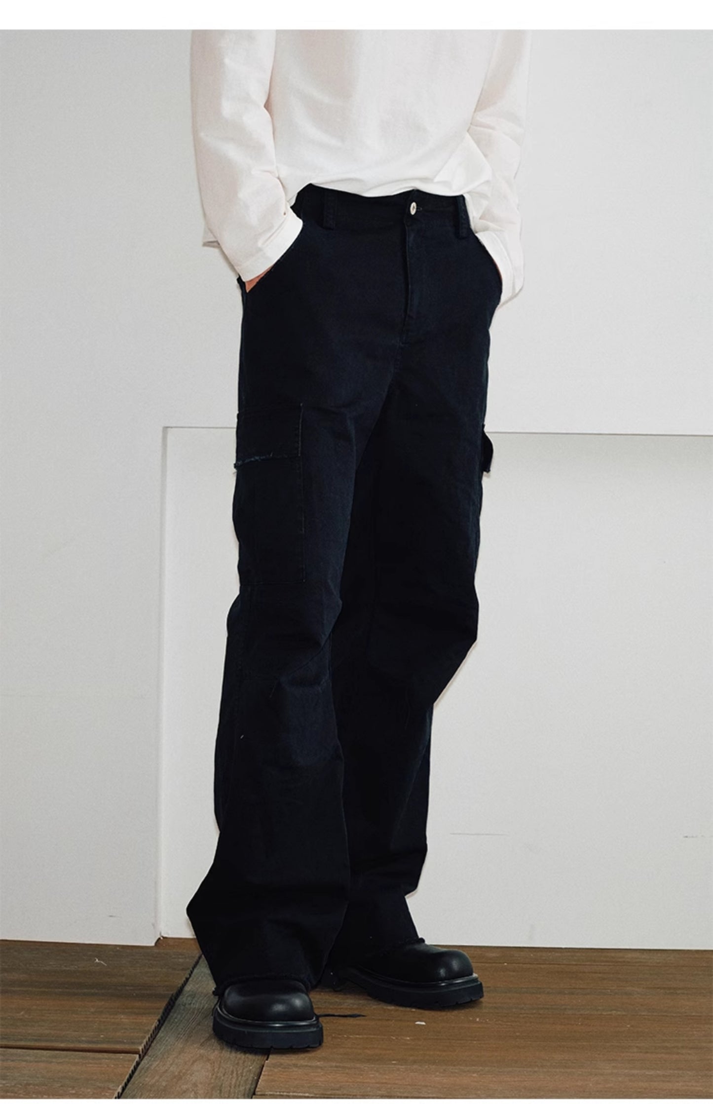 Straight micro leg work pants