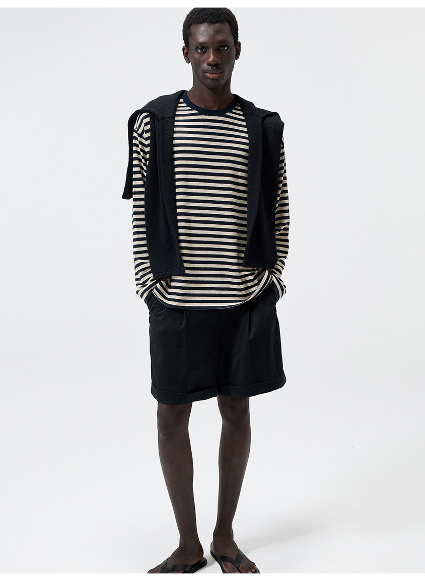 Basic Narrow Round-Neck T-Shirt