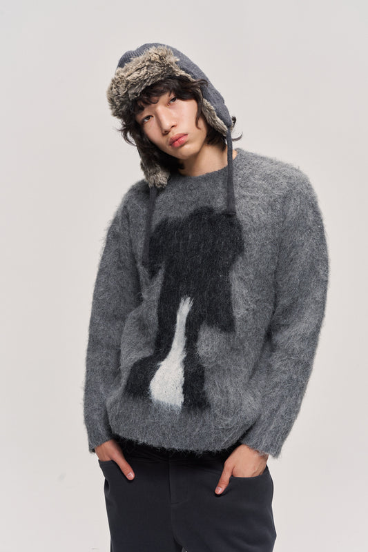 Sheepskin Wool Blend Pullover Sweater