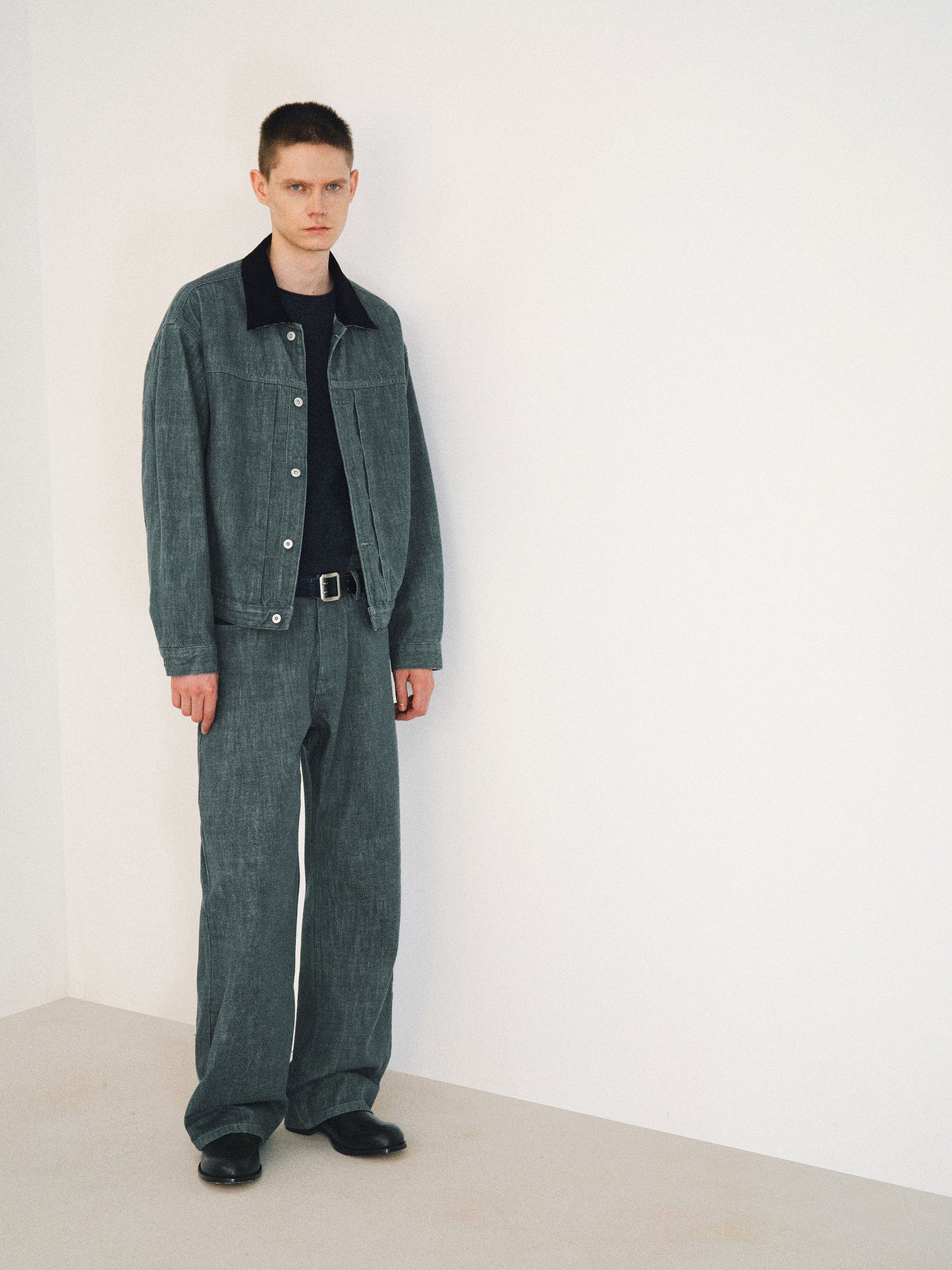 Genuine Leather Pocket Jeans