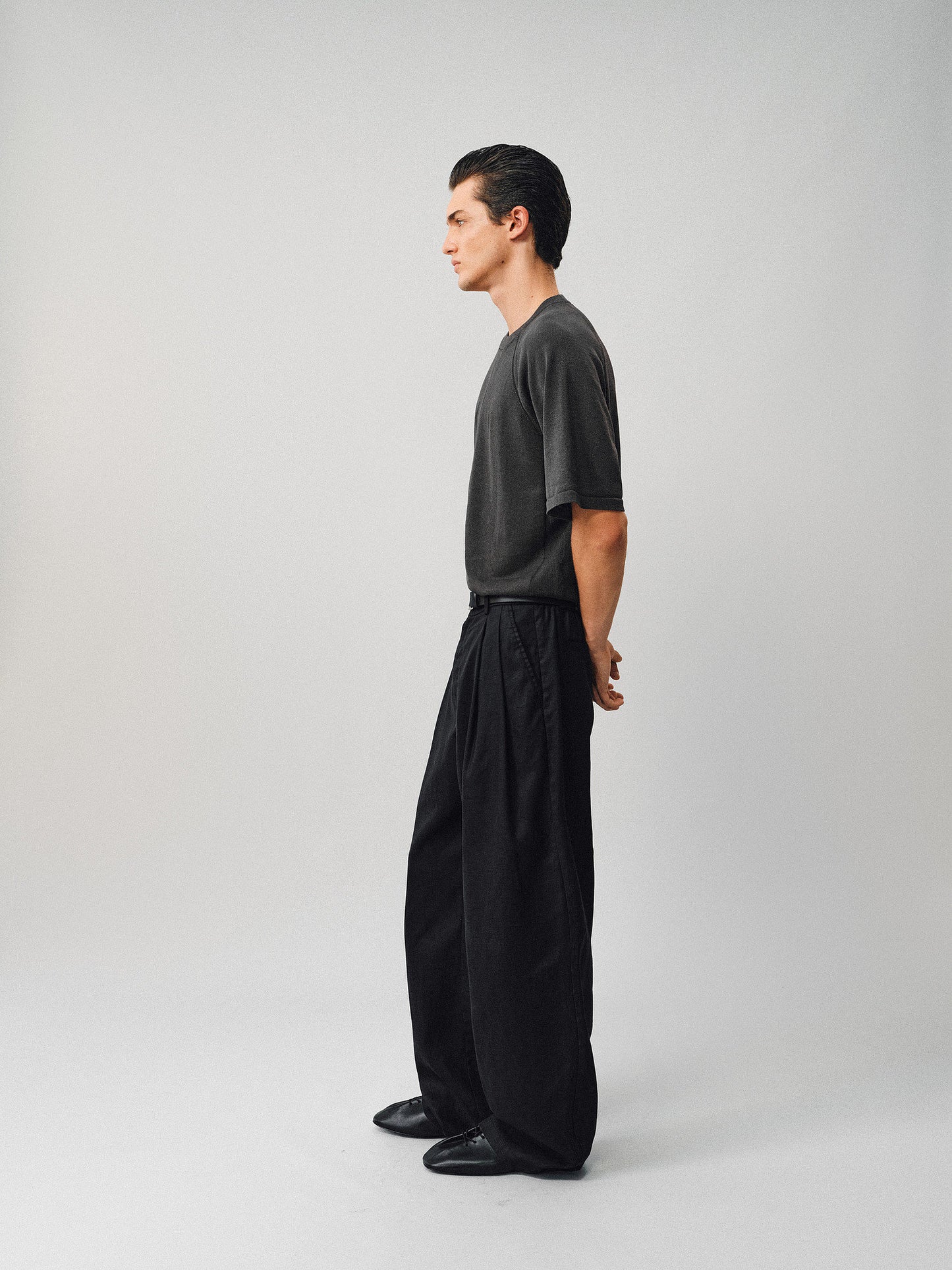 Linen Double-Pleated Casual Pants
