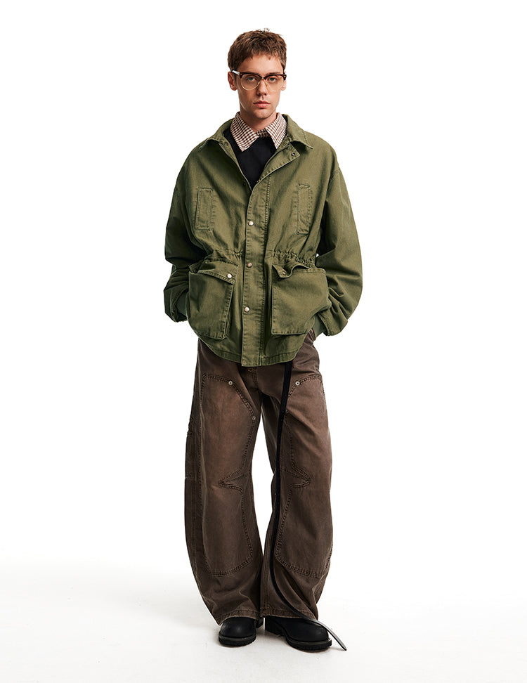 Relaxed Fit Casual Multi-Pocket Jacket