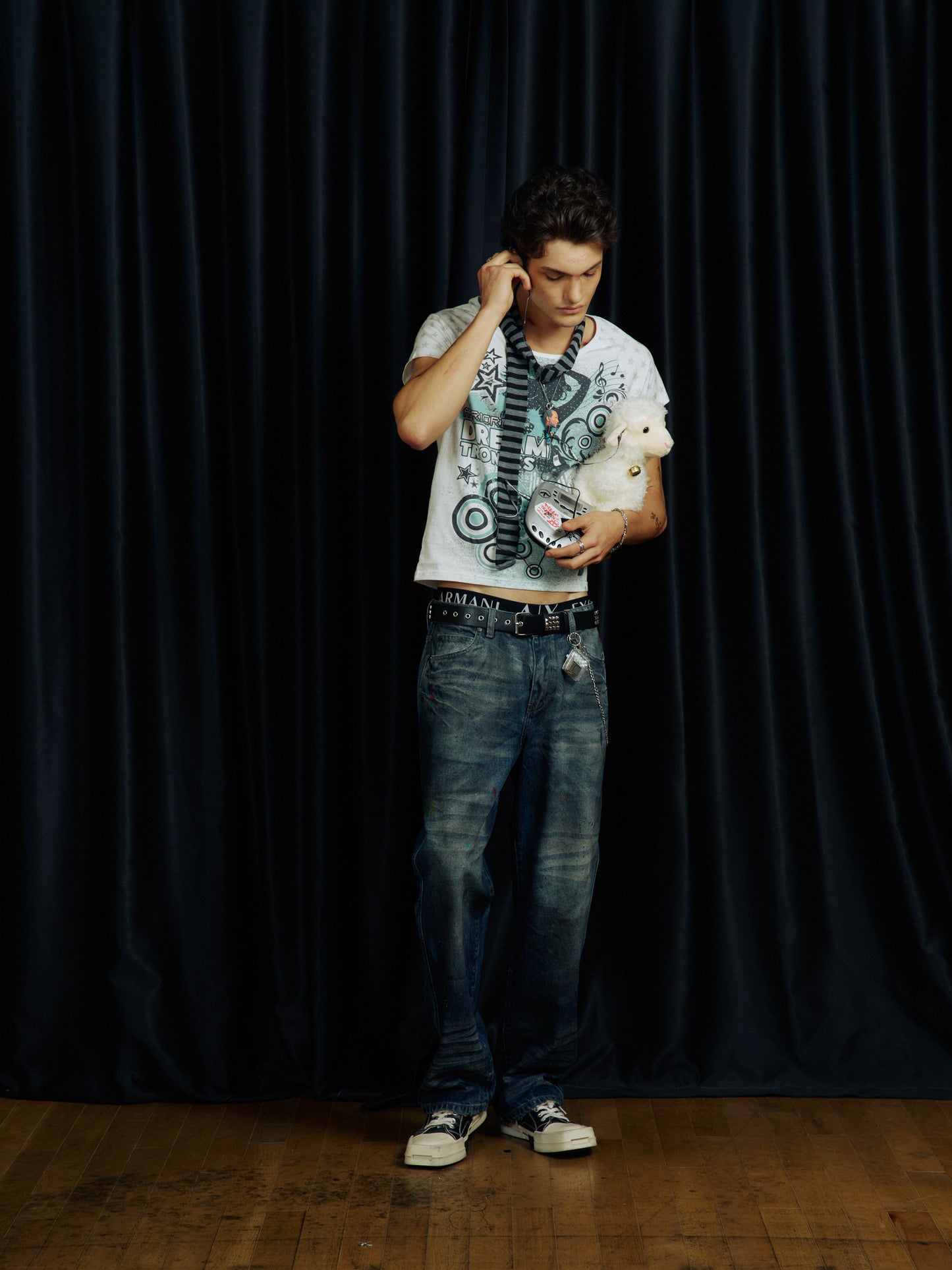 Retro Print Raglan T-Shirt