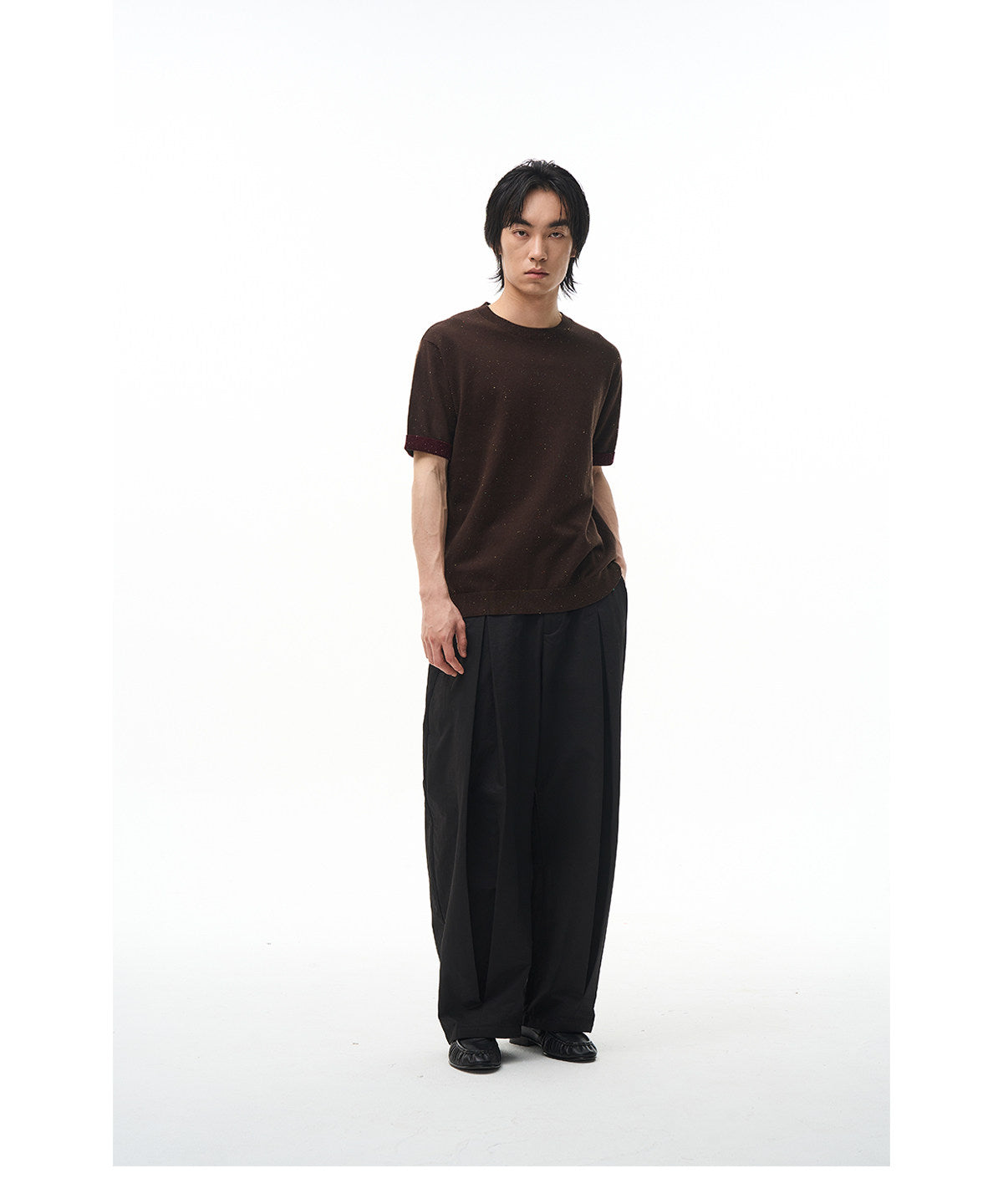 Color-Point Knit Shirt