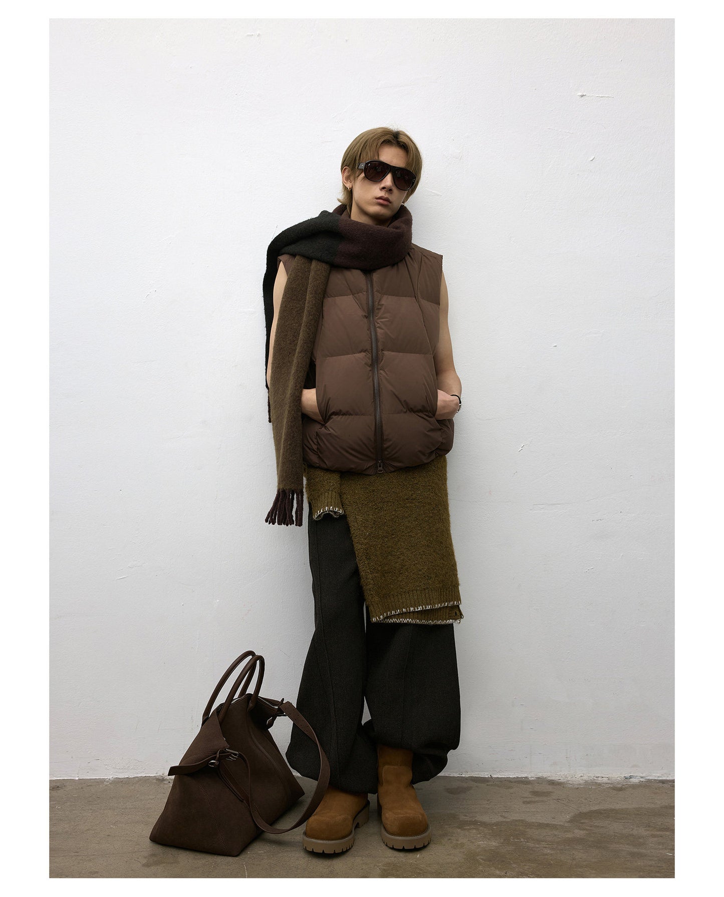 Stand Collar Down Vest