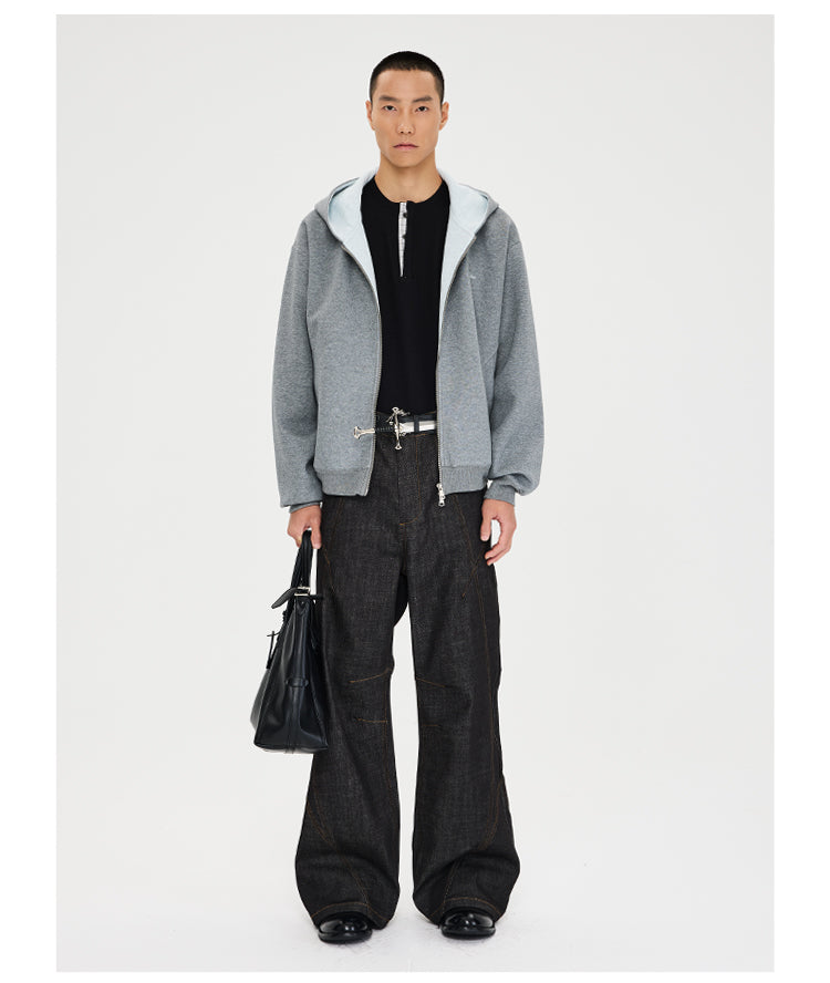 Metal Zipper Shoulder Bag