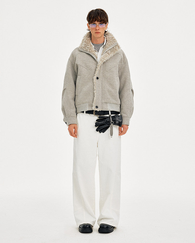 Deconstructed Lapel Mountain Carving Jacket