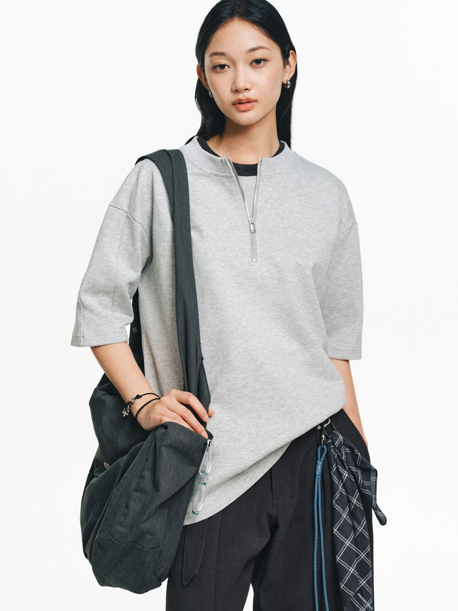 Air Layer Zipper T-Shirt