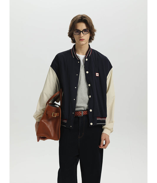 Washed Contrast Collar Jacket