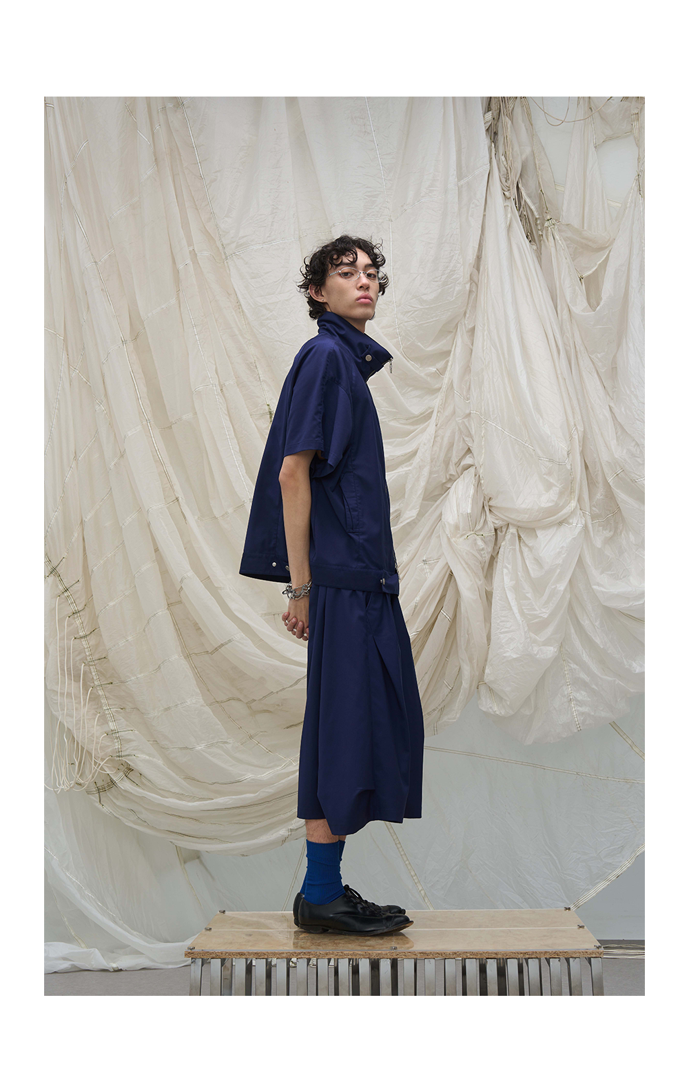 Draped cropped pants