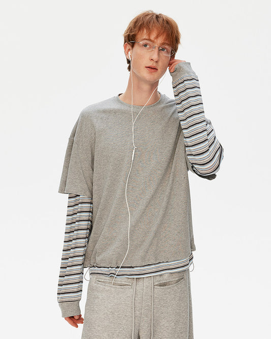 Trendy Faux Two-Piece T-Shirt