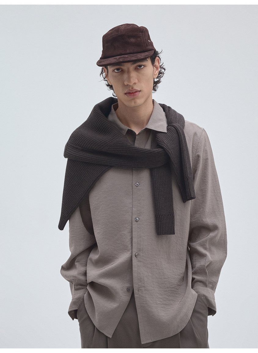 Lightweight Square-Collar Casual Shirt