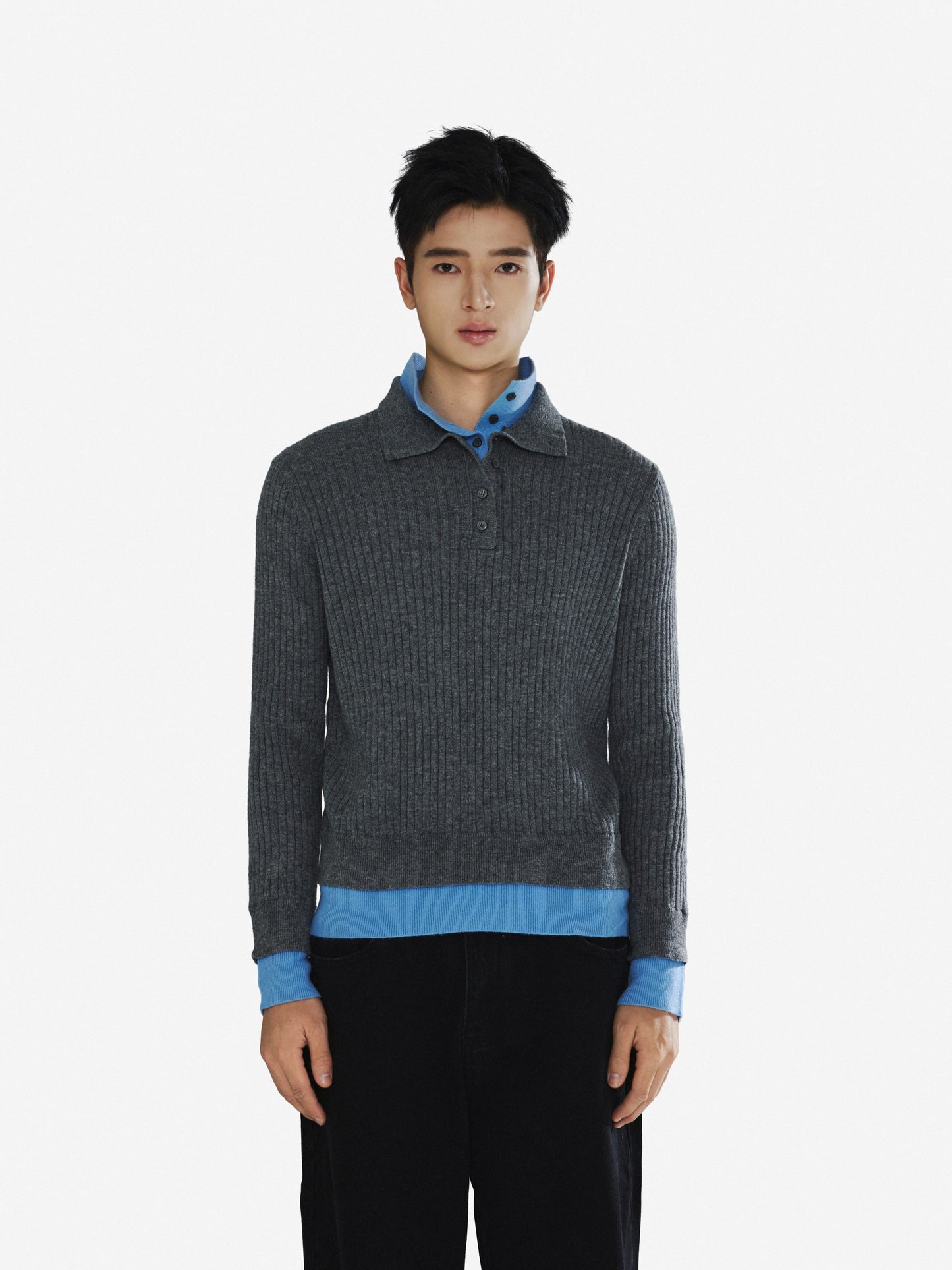 Fake Two-Piece Double-Neck Sweater