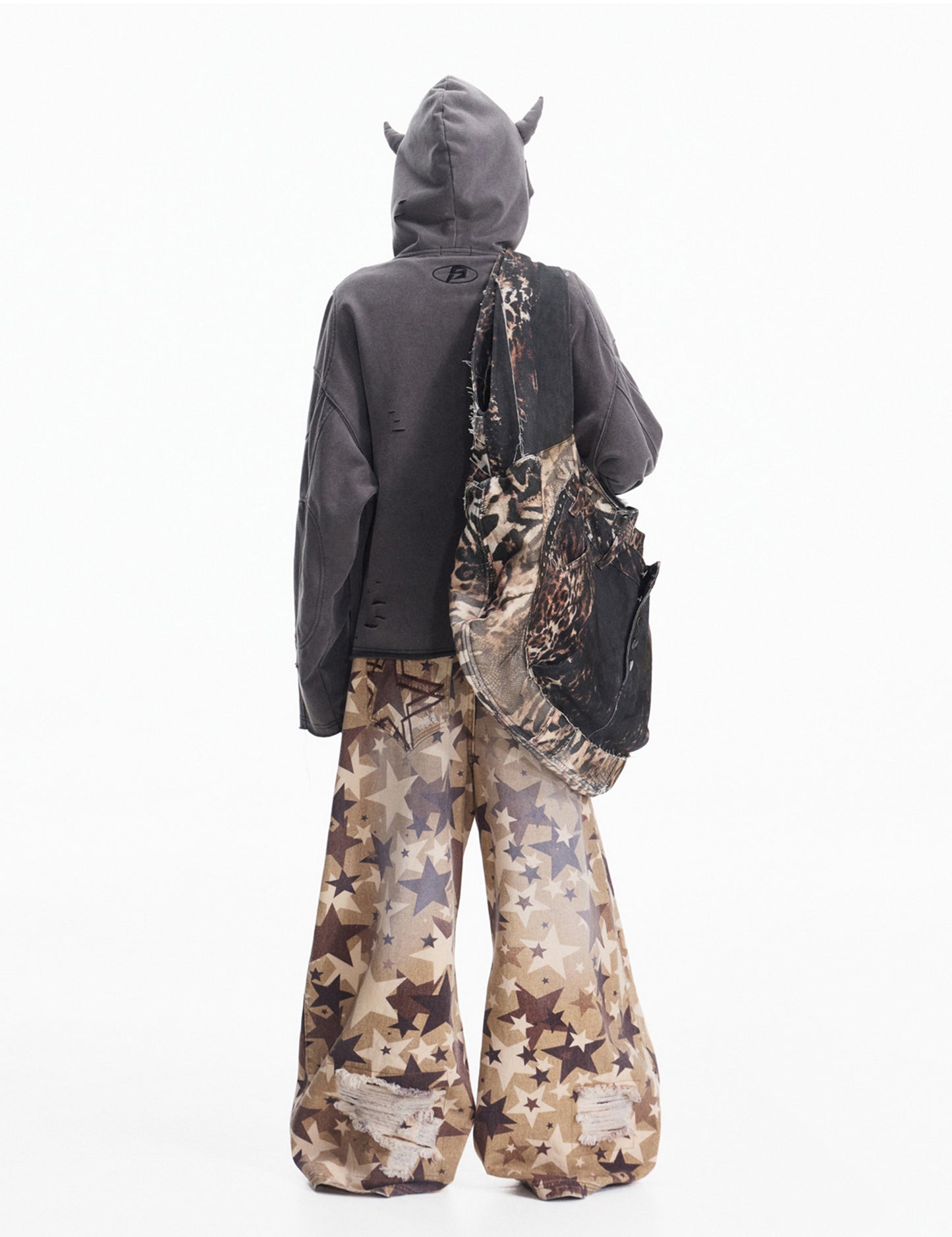 Gradient Gray Hooded Sweatshirt