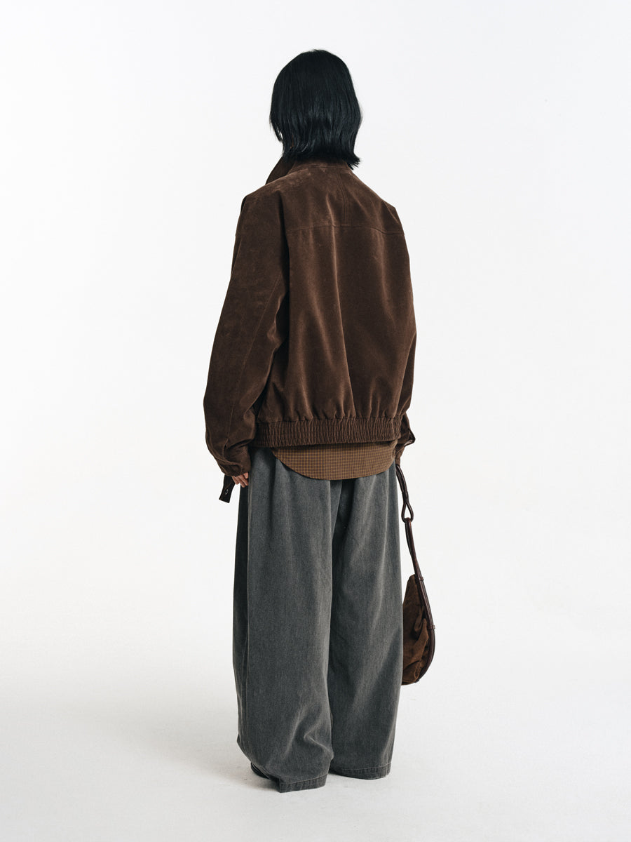 Suede Harrington Jacket