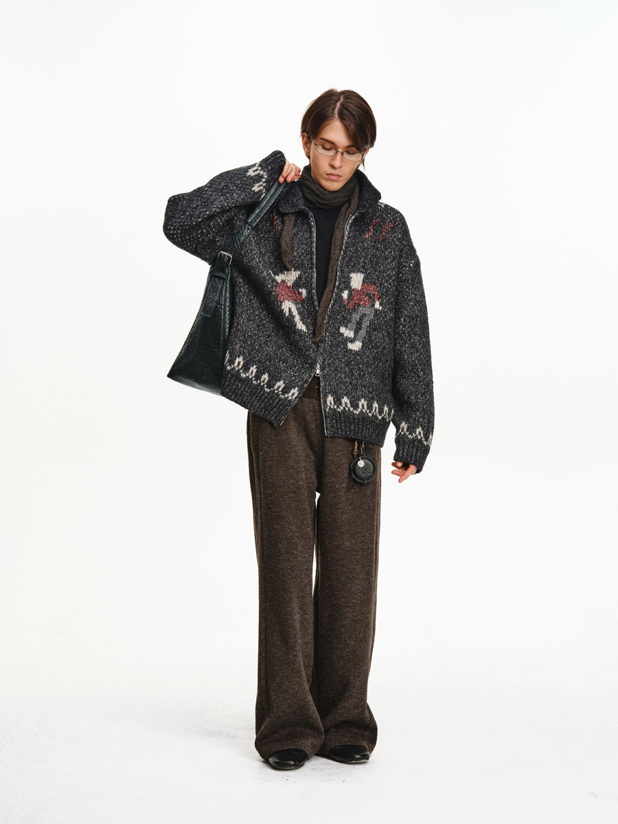 Drawstring Knit Casual Pants