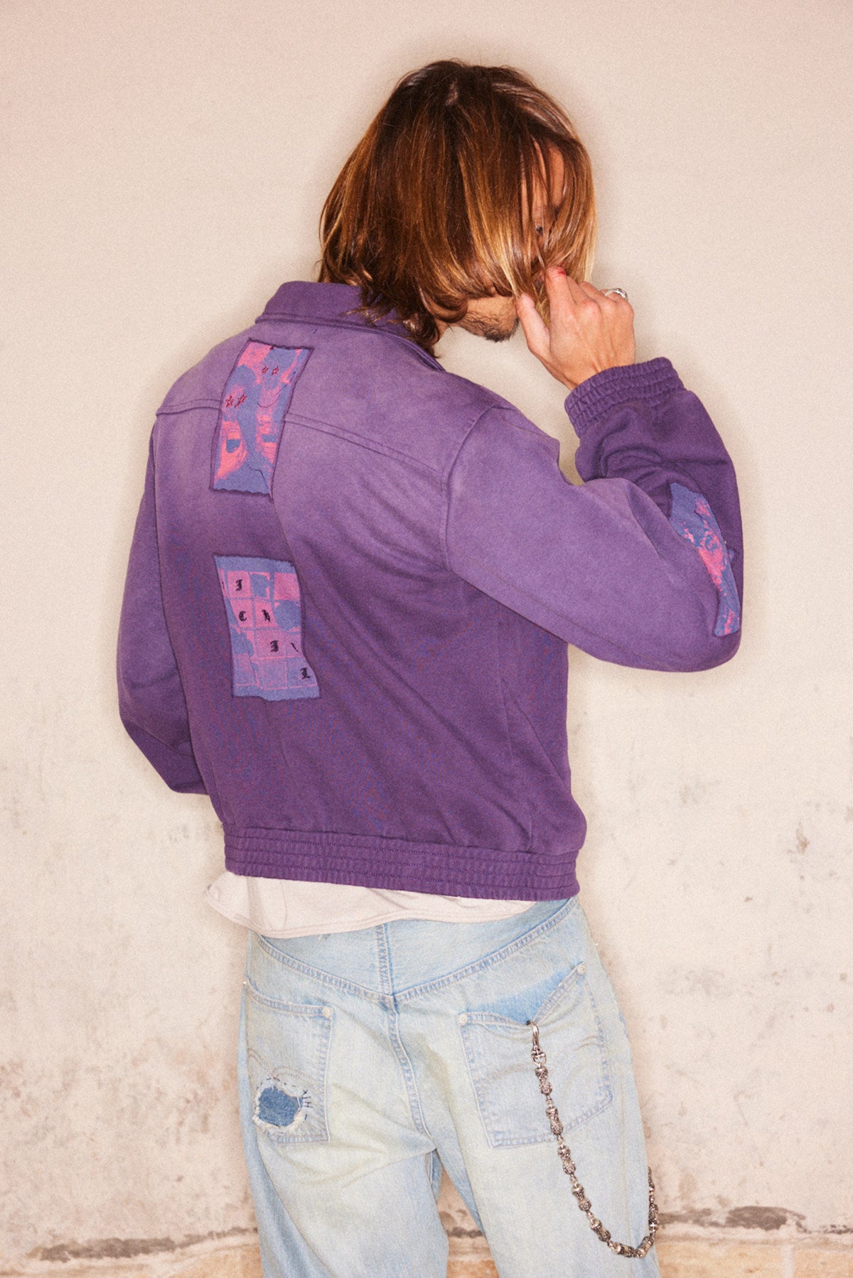 Appliqué Print Washed Sweatshirt