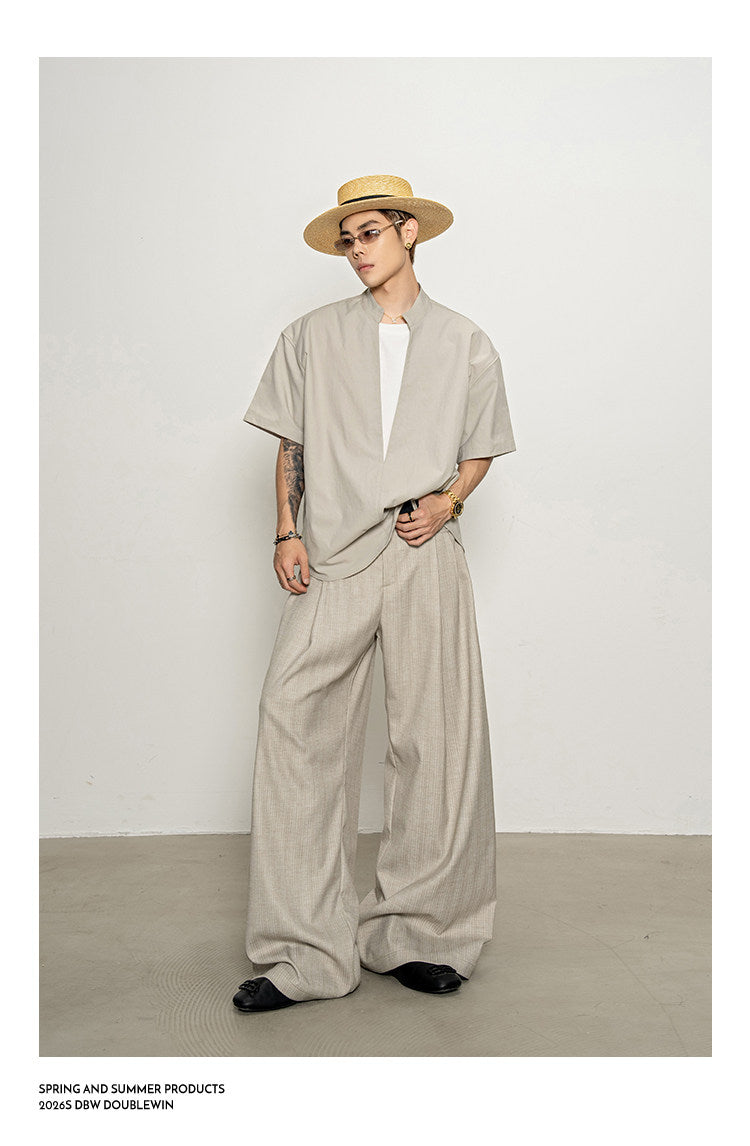 Faux Two-Piece V-Neck Shirt