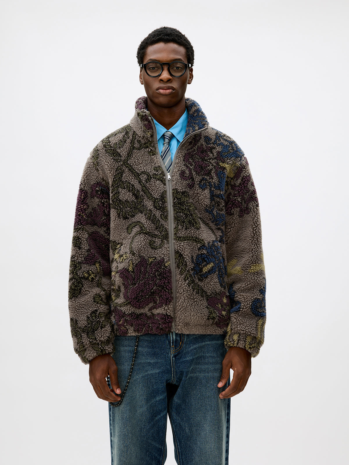 Lambswool Blend Zipper Jacket