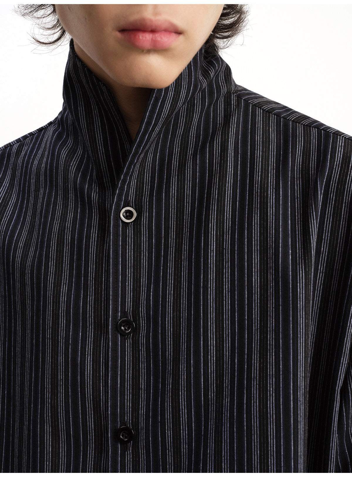 One Collar Striped Shirt