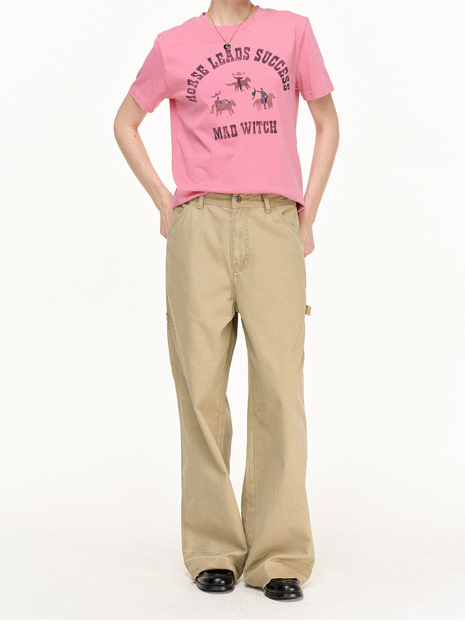 Vintage-style Straight-Leg Pants