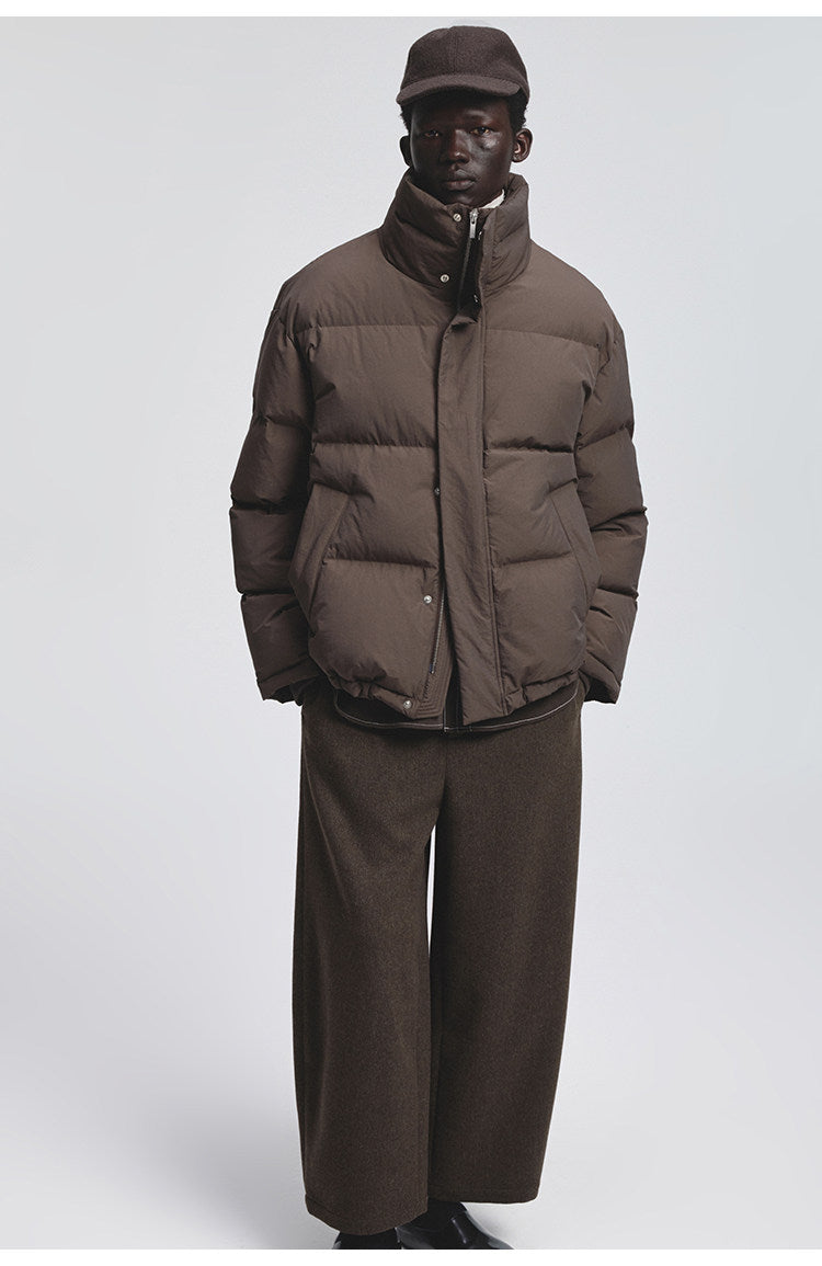 Cotton-Nylon Blend Down Jacket
