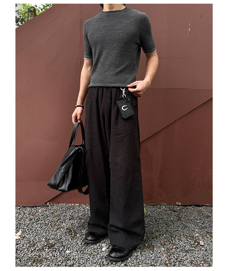 Straight-Leg Casual Pants with Excellent Breathability