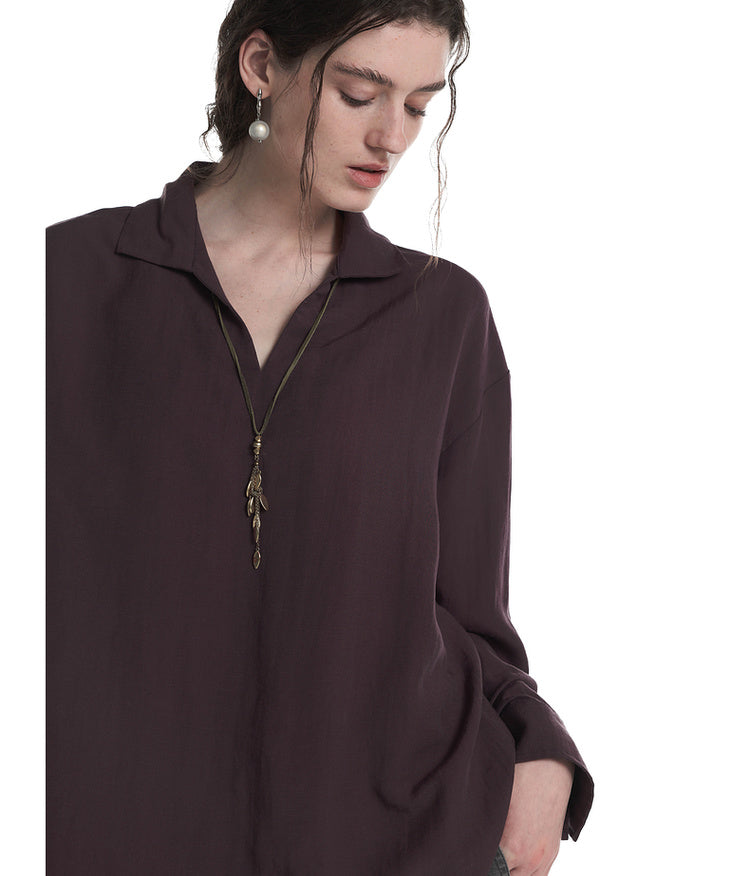 V-neck pullover shirt