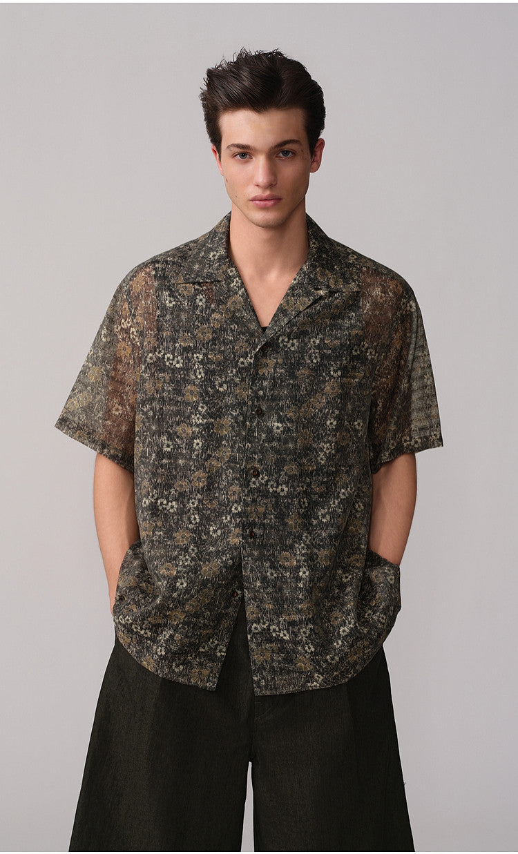 Cuban-Collar Floral Shirt
