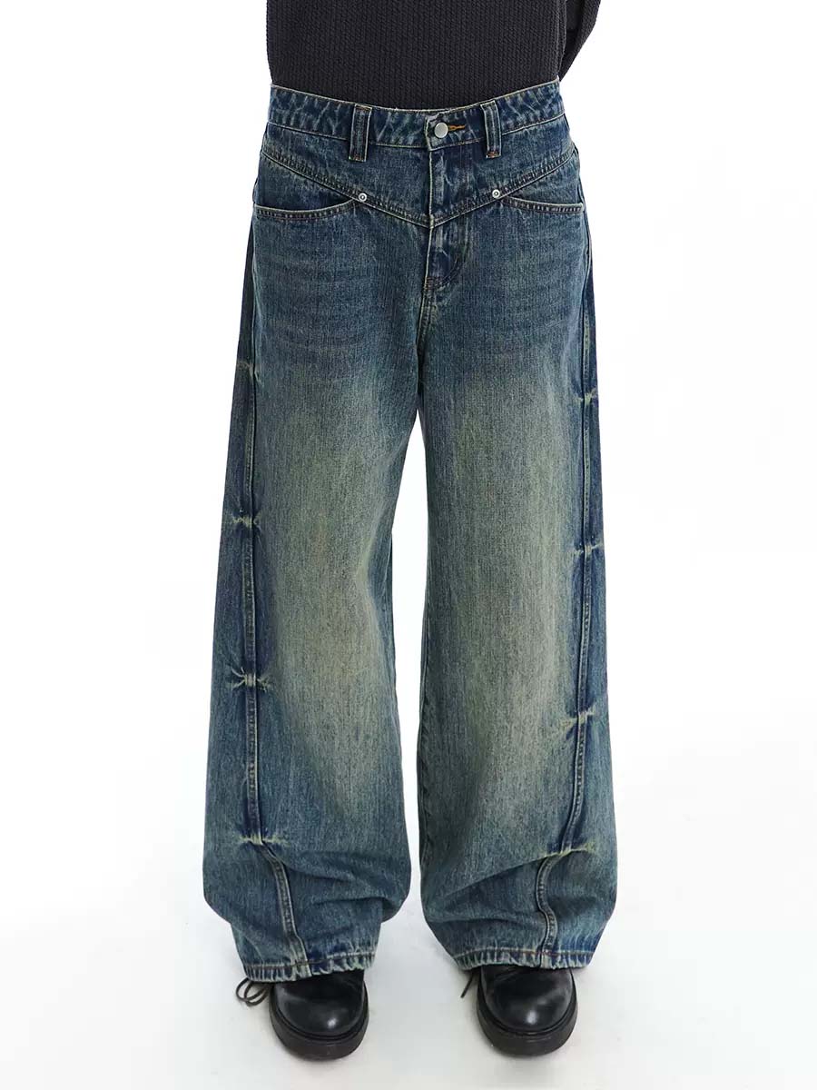 Astate dyed heavy weight jeans
