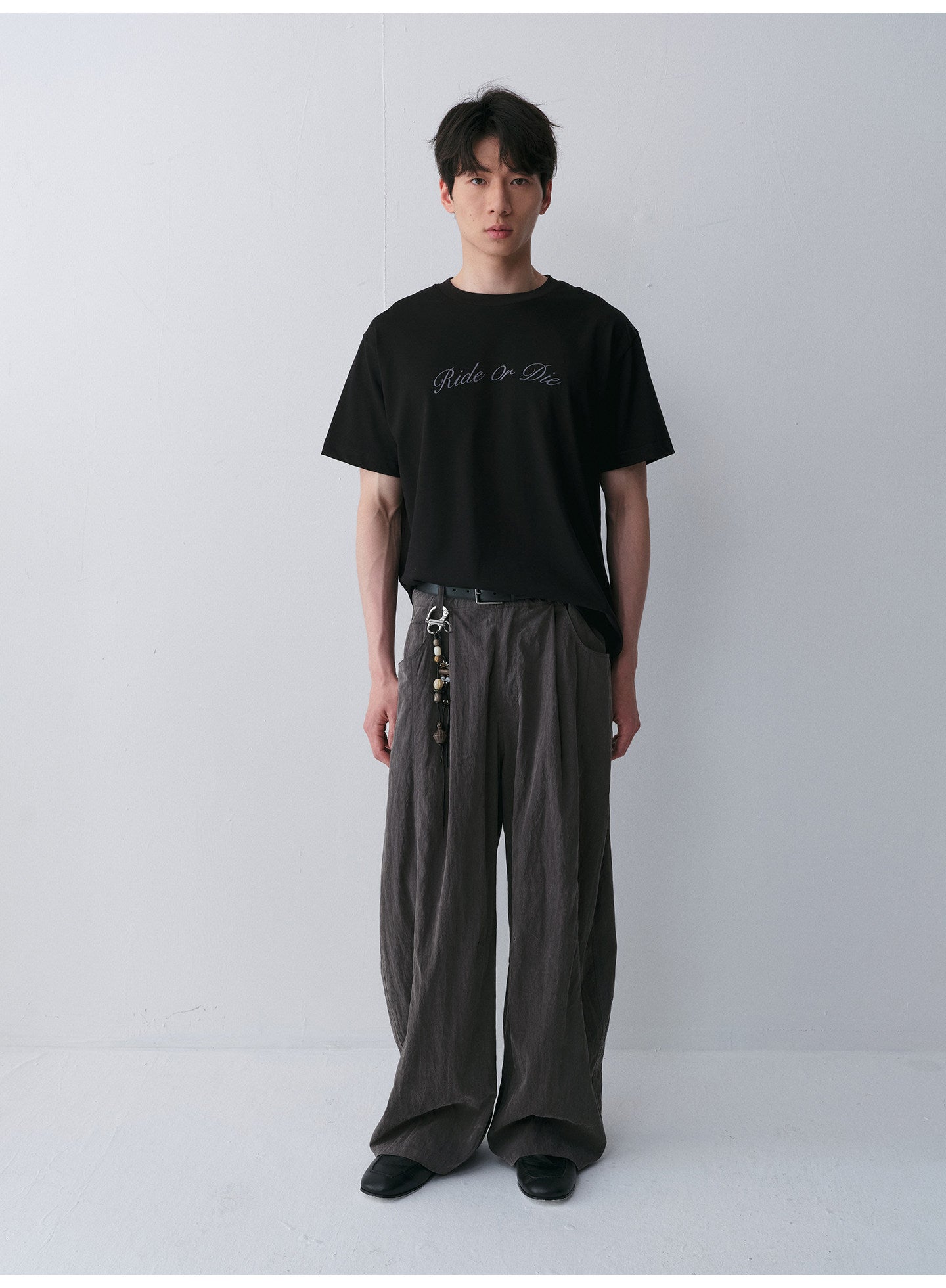 Round-Neck T-Shirt with Alphabet Print