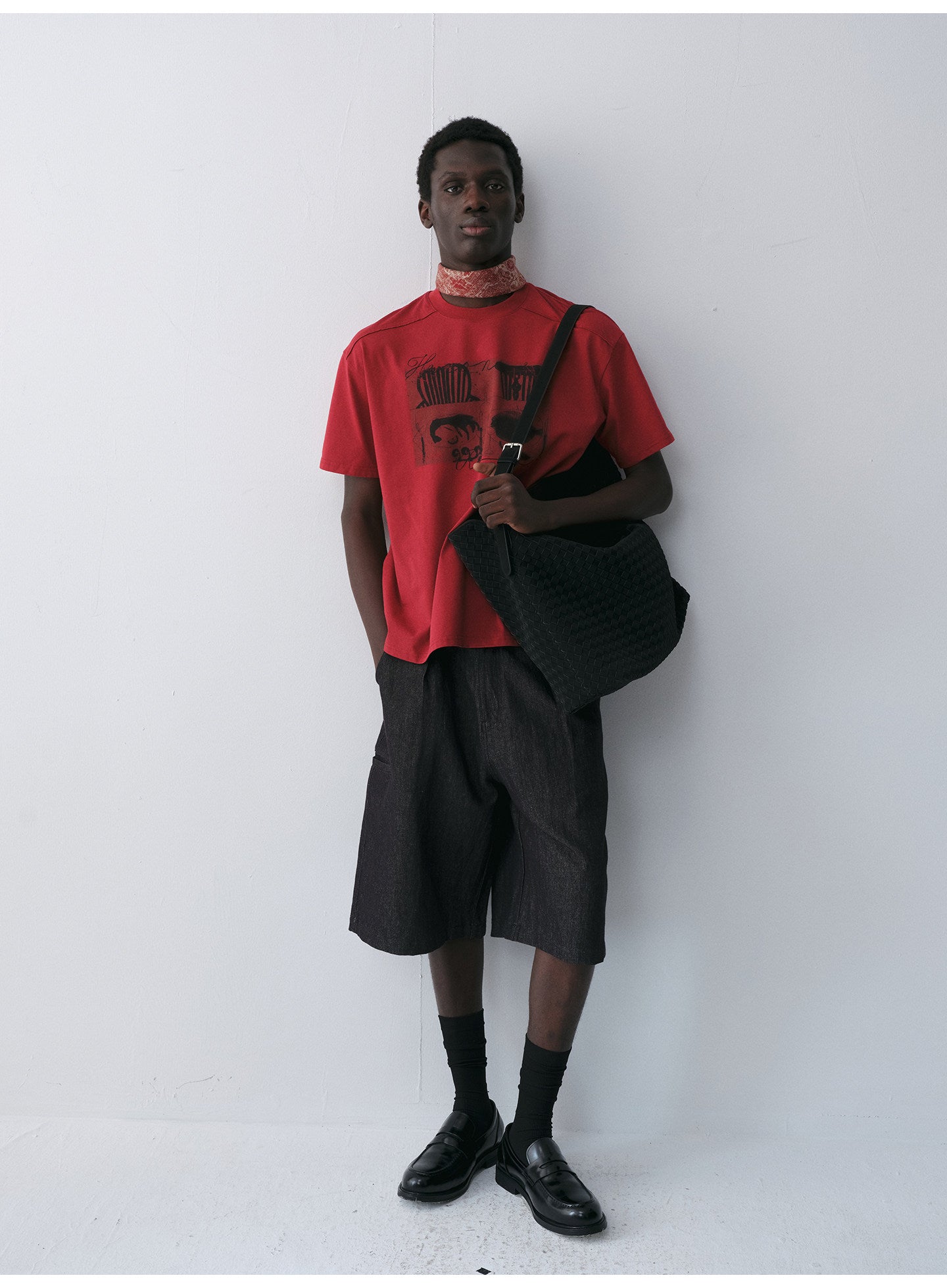 Distressed-Print T-Shirt
