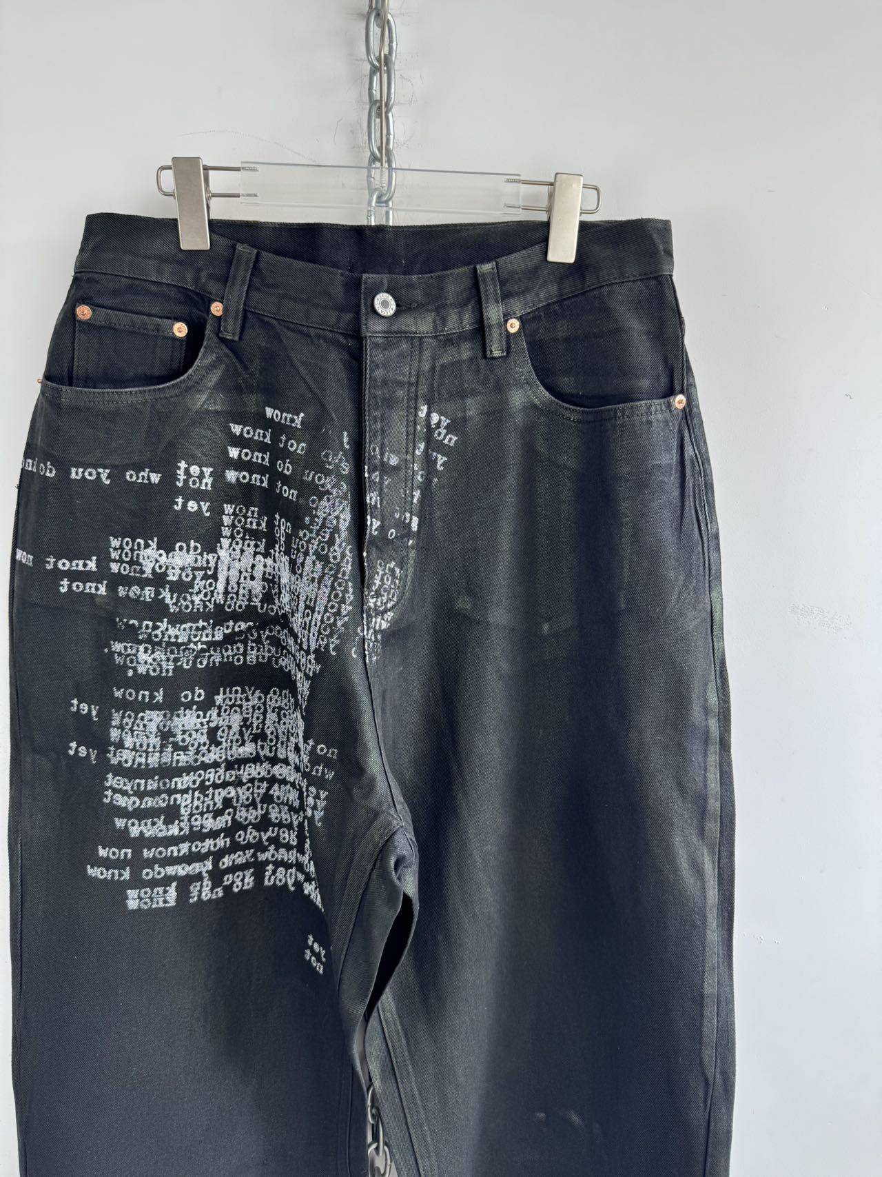 Waxed Straight Jeans