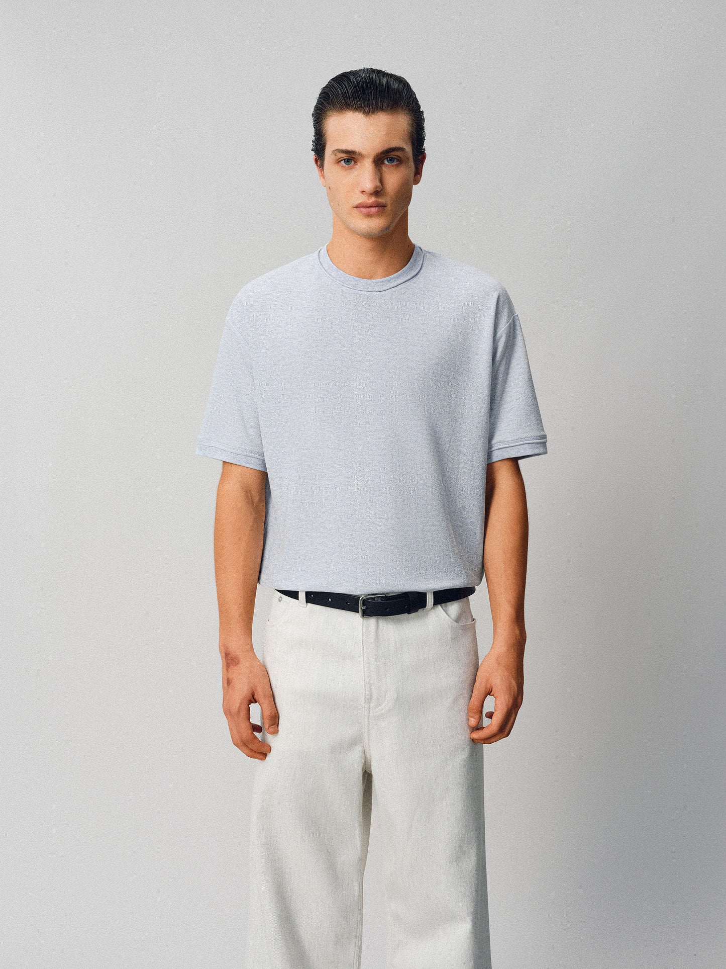 Basic Round-Neck Cotton T-Shirt