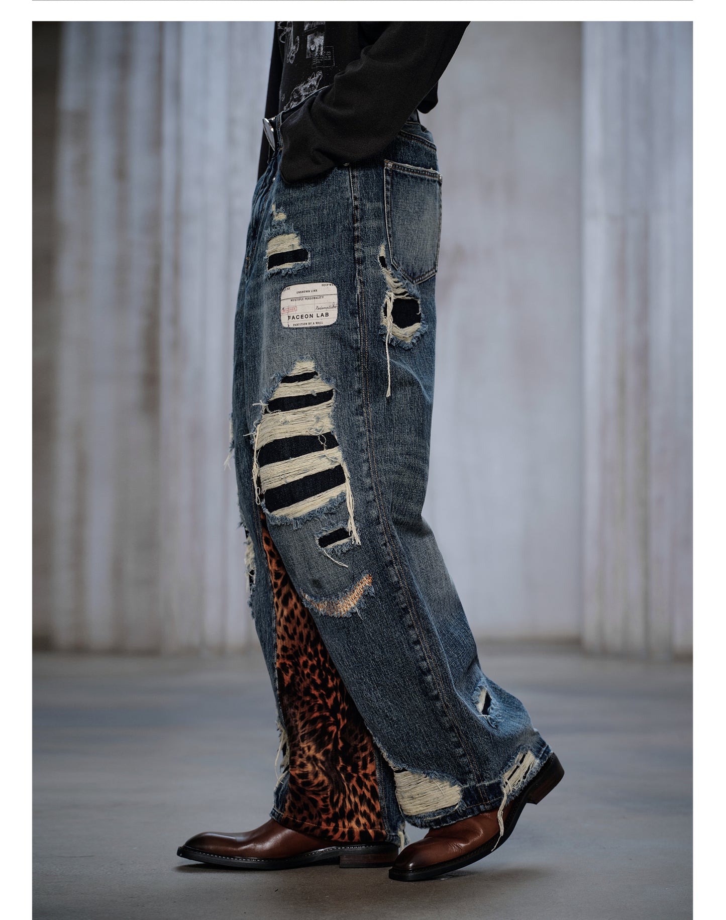 Loose-fit denim pants