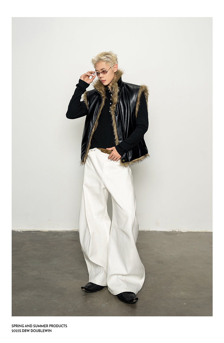 Leather Reversible Quilted Vest