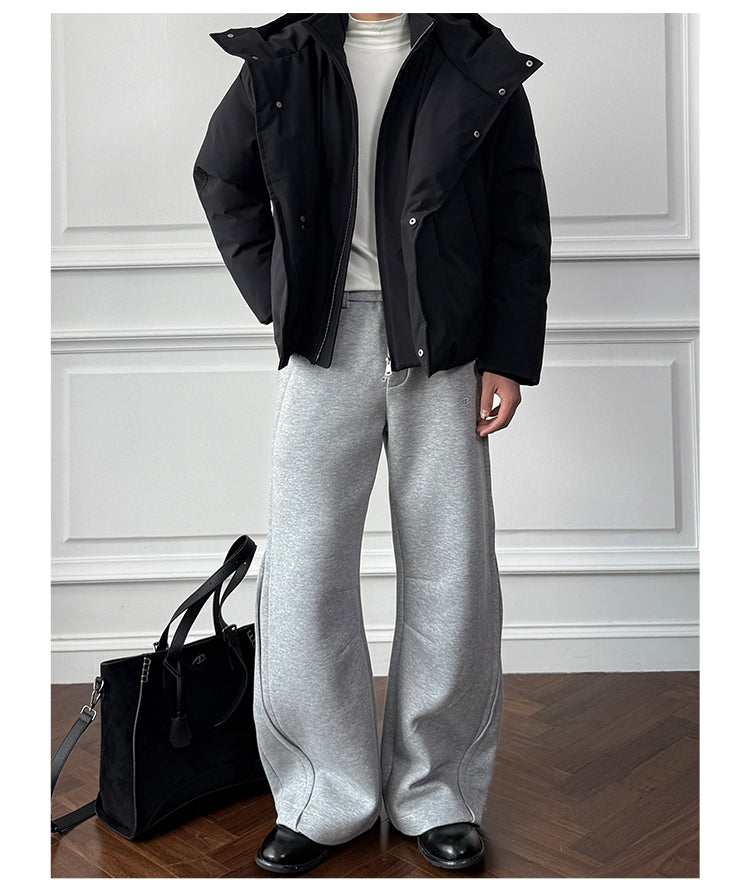 Diagonal-Front Down Jacket