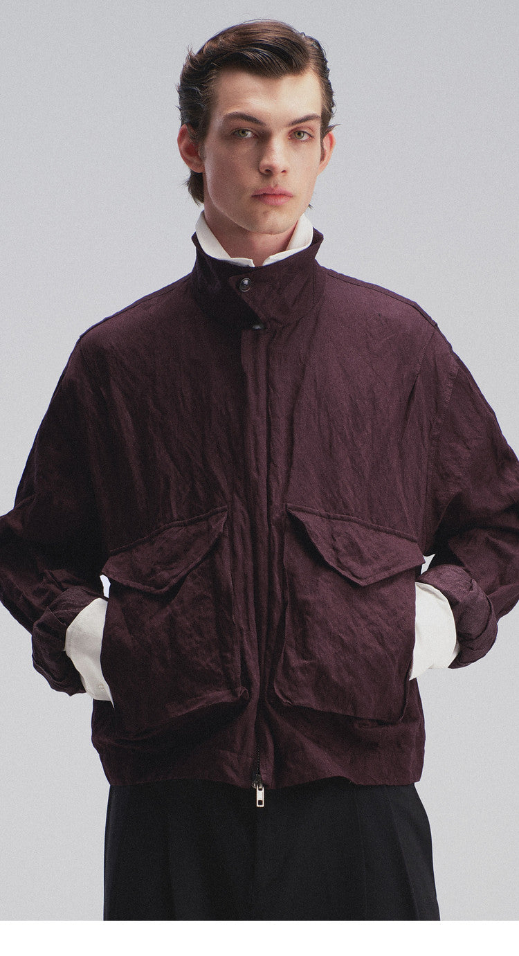 Casual Jacket with Subtle Wrinkles