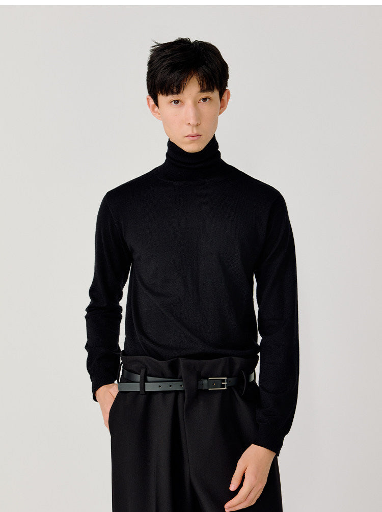 Merino Wool Turtleneck Sweater
